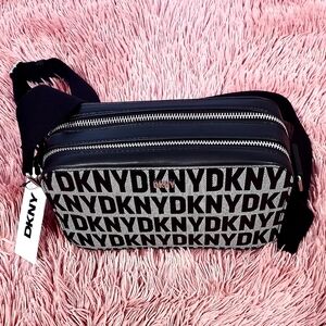 *NWT* DKNY Bold Logo Black and White Crossbody Bag.